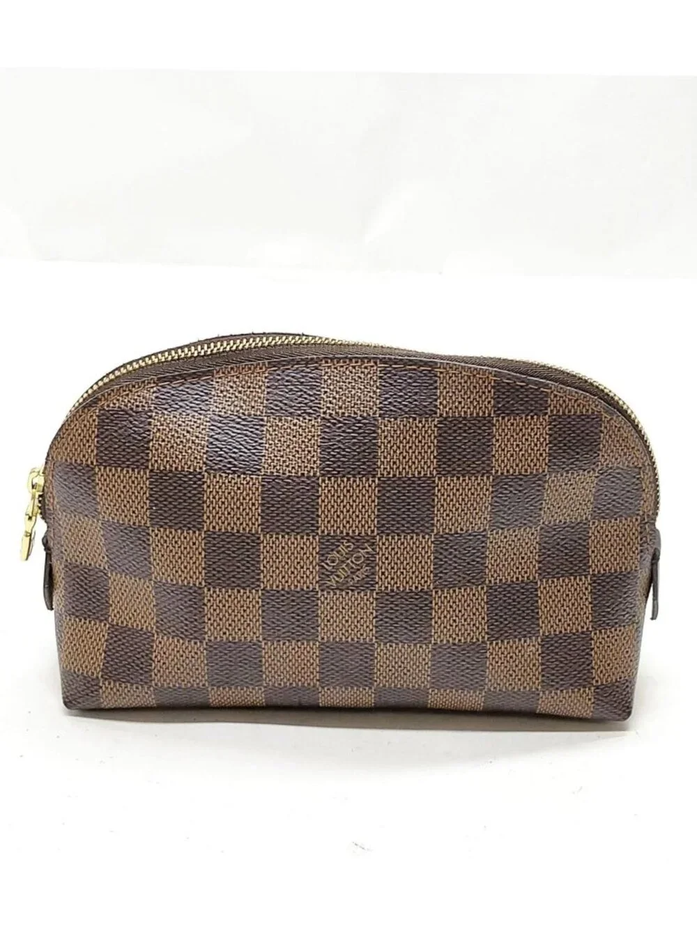 Authentic Louis Vuitton Damier Ebene Cosmetic Pouch PM Makeup Bag LV - Picture 2 of 16
